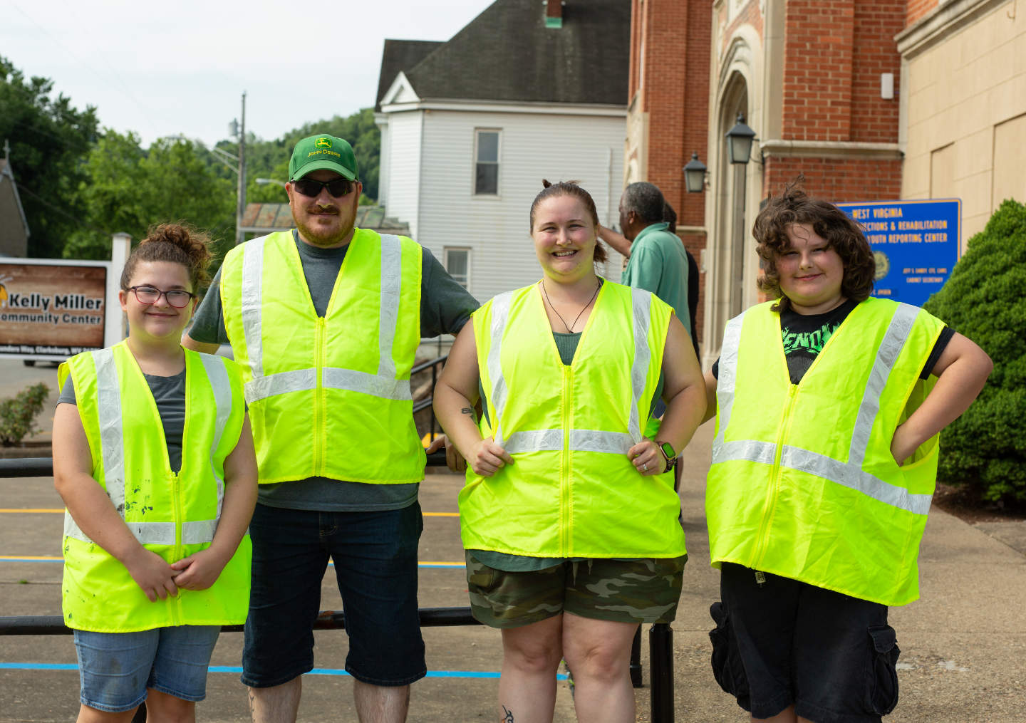 Volunteers gather for a community clean-up in Clarksburg